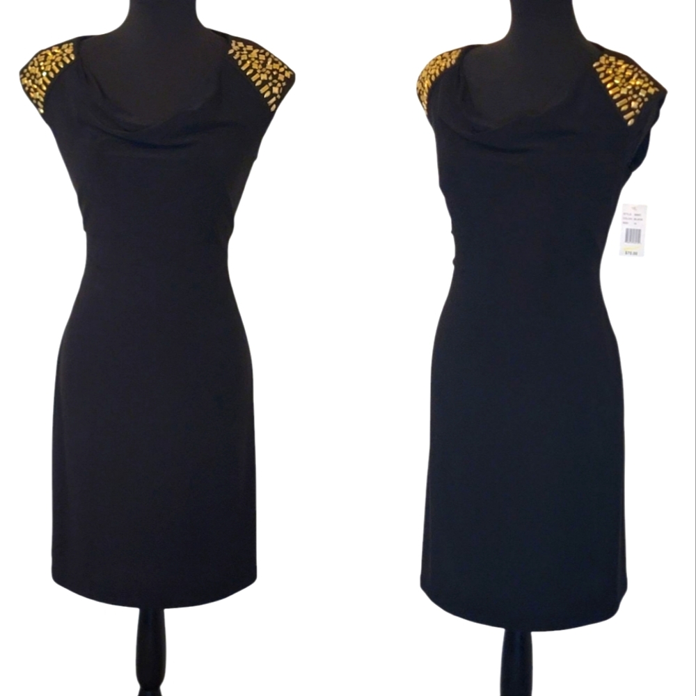 Ronni Nicole Embellished Beaded Shoulder Midi Dress - Picture 5 of 10